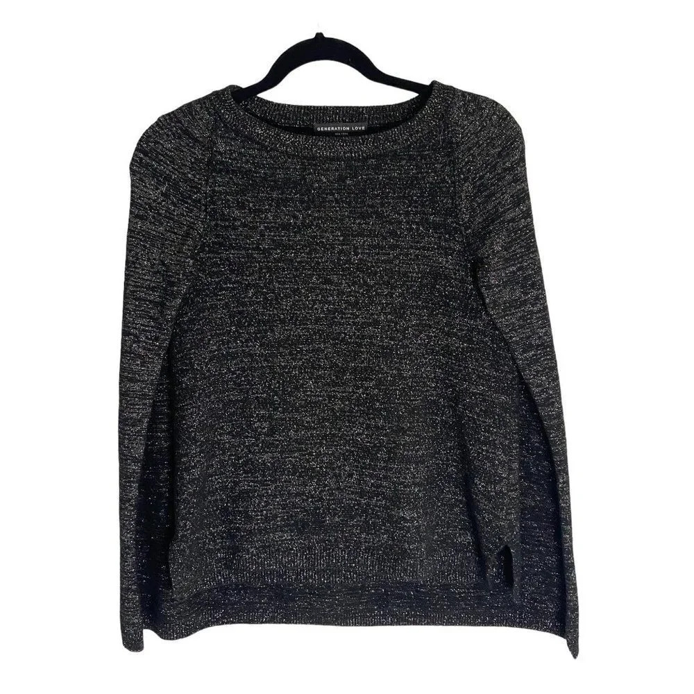 Generation Love Cashmere Blend Crew Neck Sweater Cape-sz XS